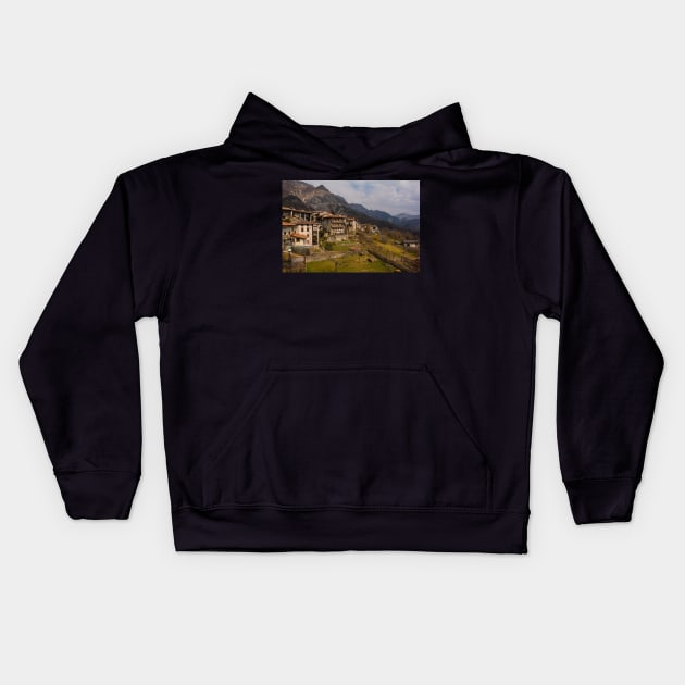 Poffabro Village in North East Italy Kids Hoodie by jojobob